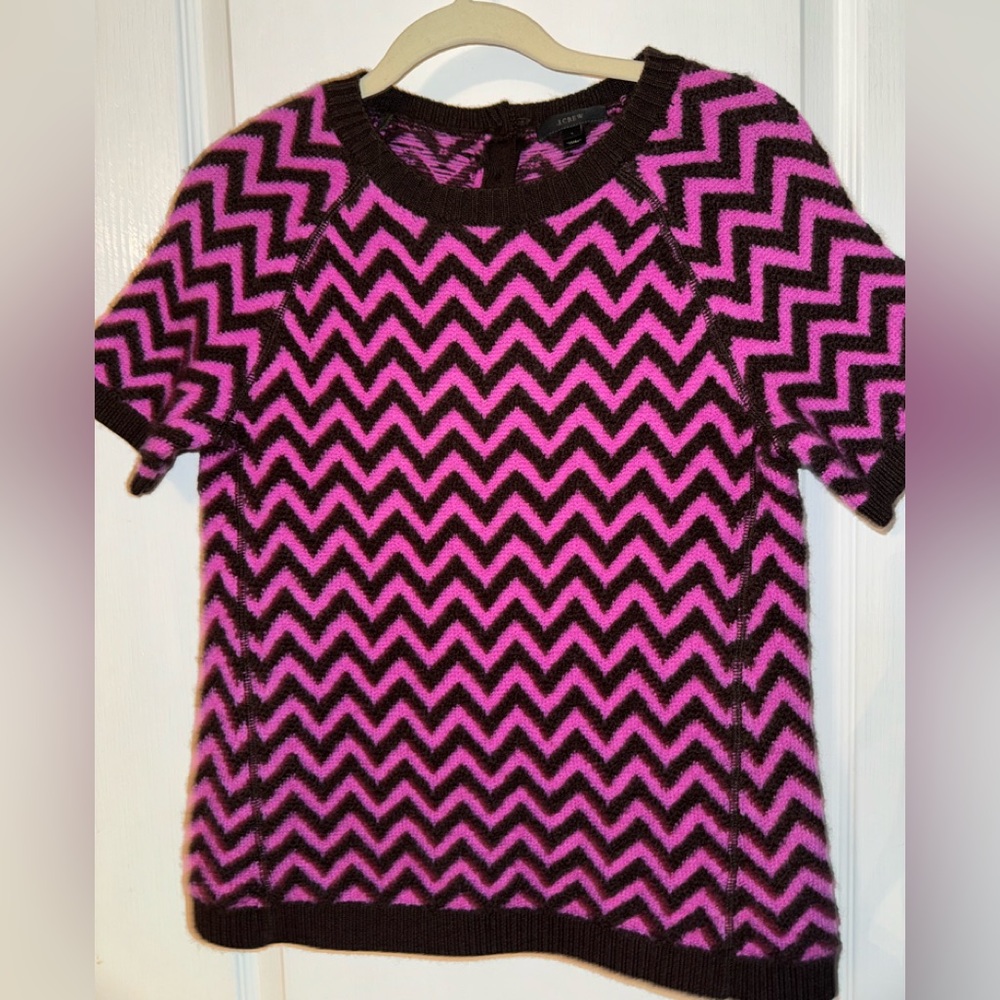 J.Crew Merino Wool Zig Zag Striped Sweater Size Small